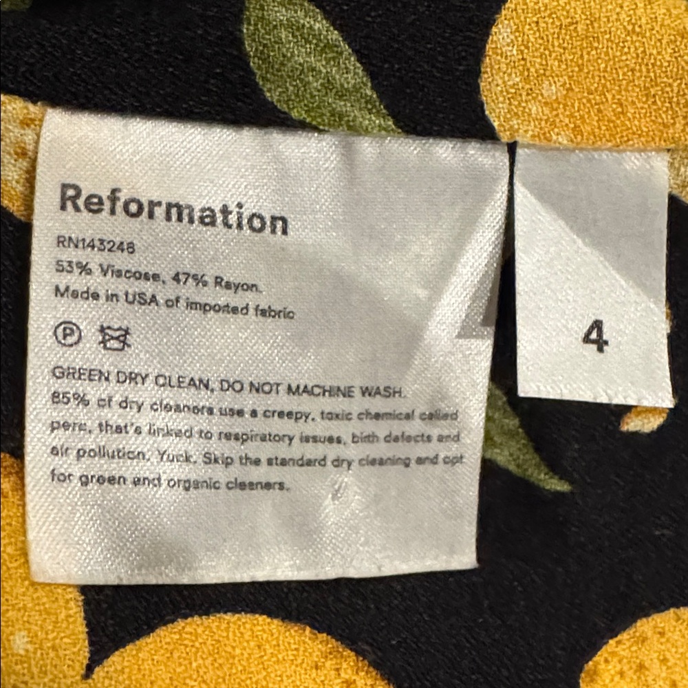Reformation Meyer Lemon Cami with Adjustable Straps - Picture 5 of 5
